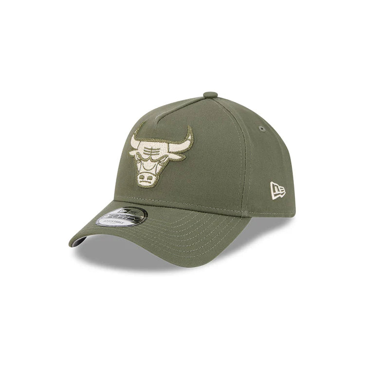 NEW ERA Chicago Bulls Earth Tonal Chainstitch 9FORTY A-Frame Snapback Cap - New Olive