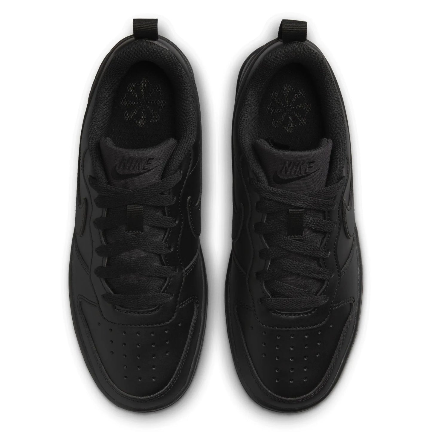 NIKE Court Borough Recraft Older Youth Low Shoe - Black/Black/Black