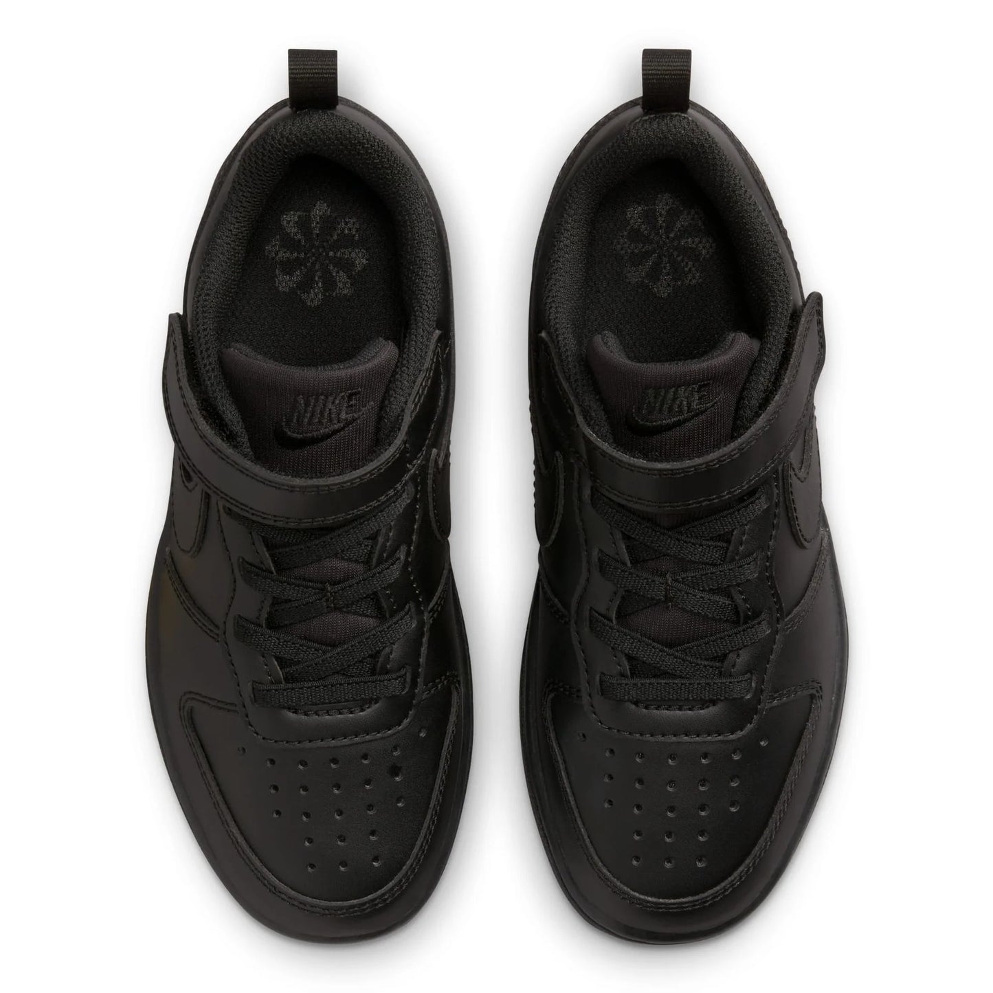 NIKE Court Borough Recraft Youth Low Shoe - Black/Black/Black