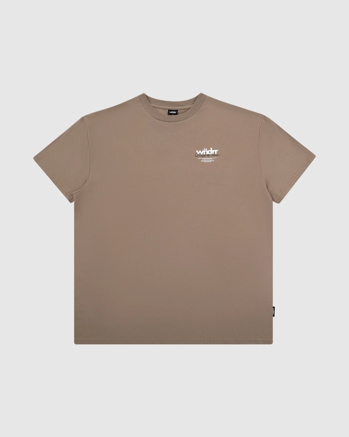 WNDRR Disrupt Box Fit Mens Tee - Taupe