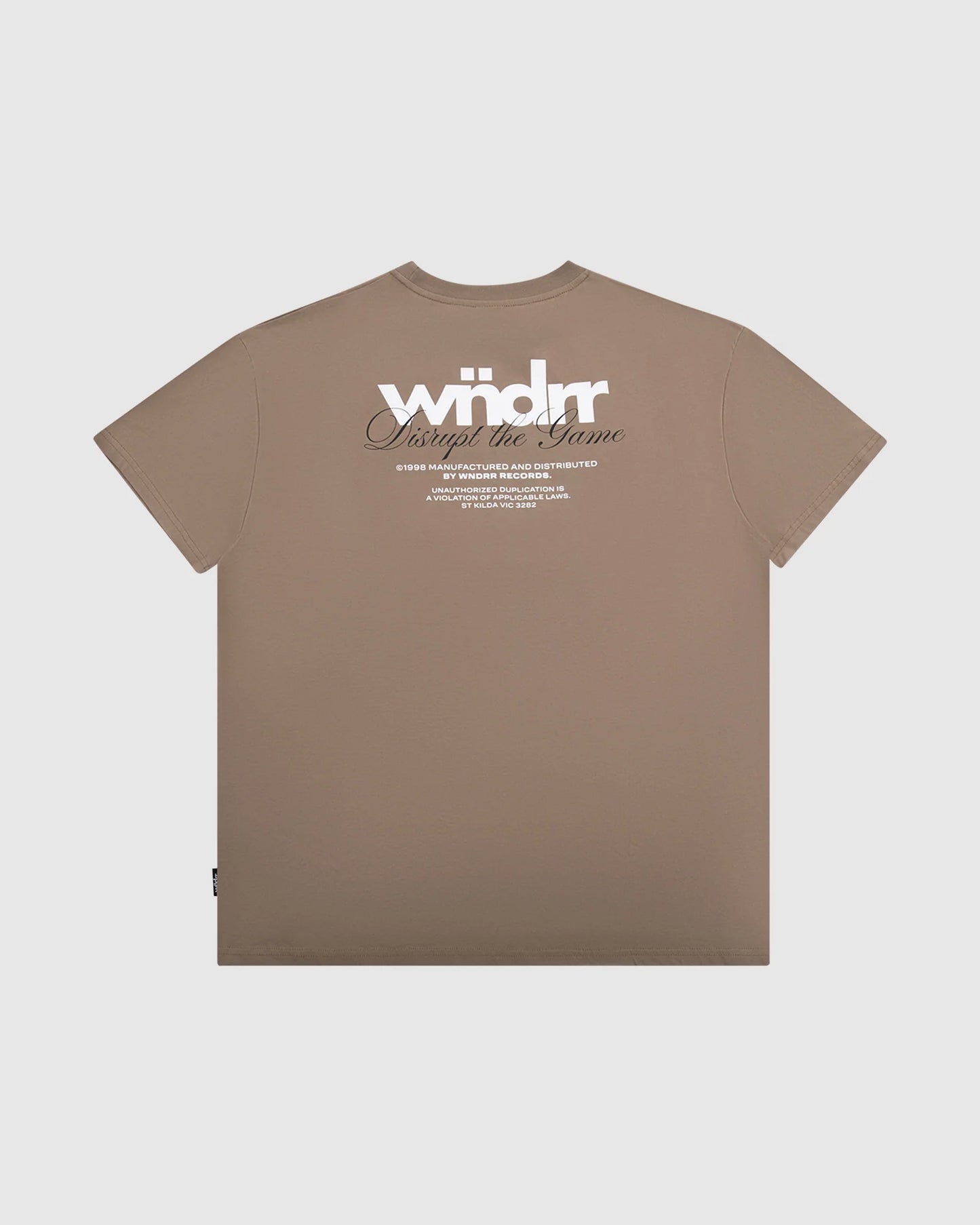 WNDRR Disrupt Box Fit Mens Tee - Taupe