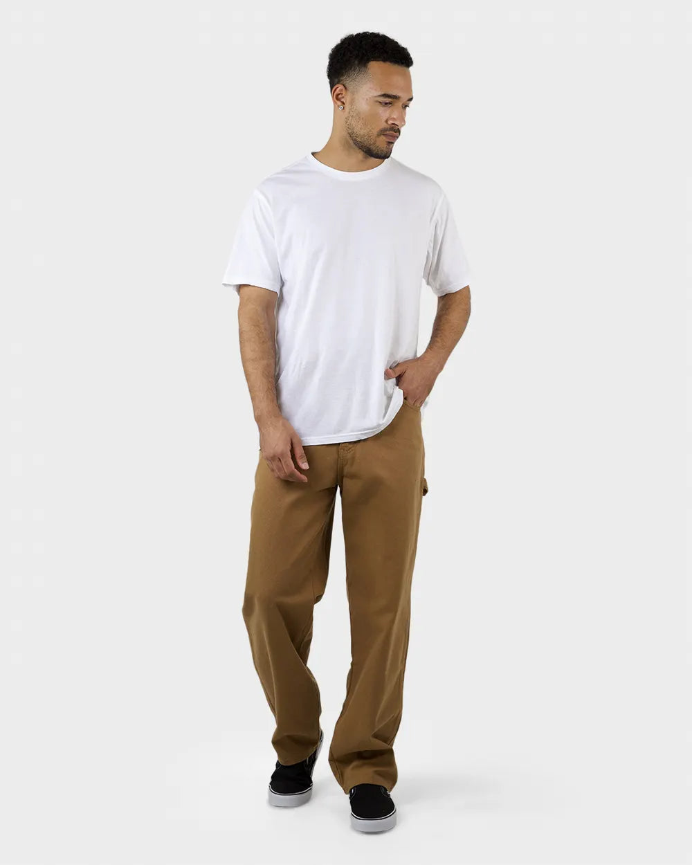 DICKIES 1939 Relaxed Fit Carpenter Denim Jeans - Rinsed Brown Duck