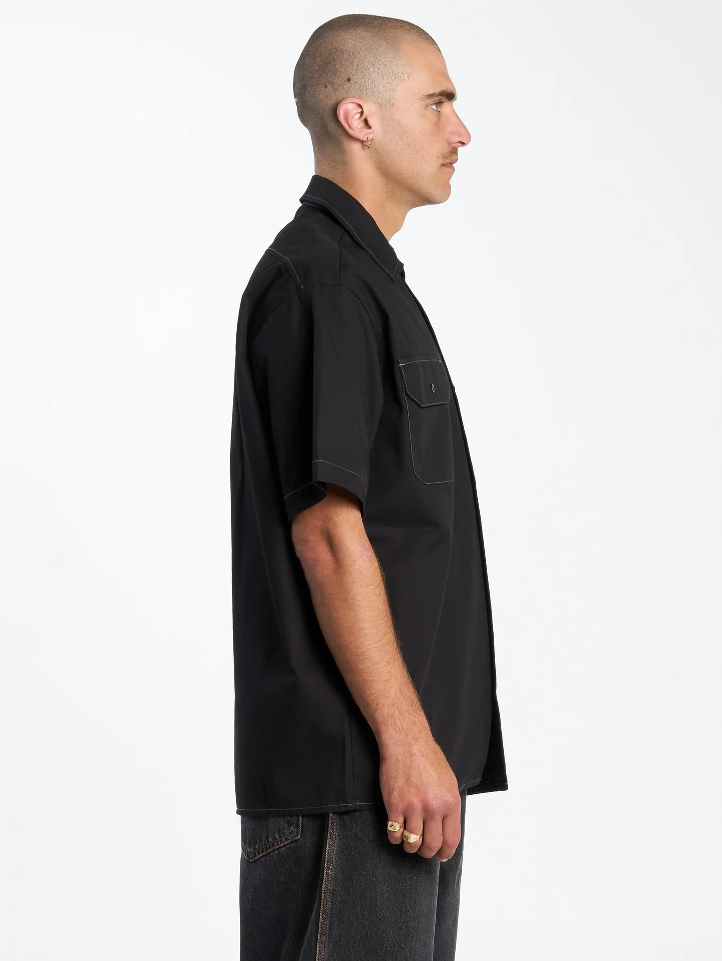 WORSHIP Time For Magic Mens Work Shirt - Black