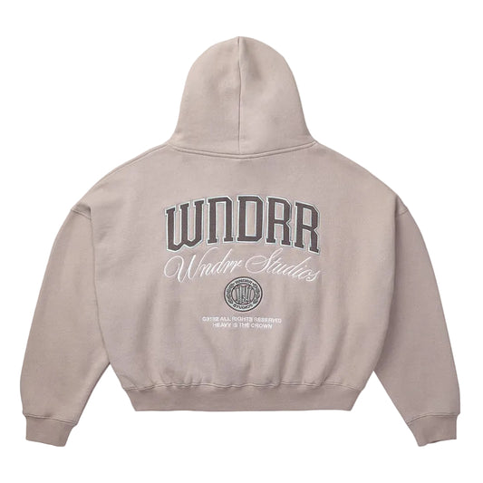 WNDRR Pavilion Mens Cropped Hoodie - Moon Grey