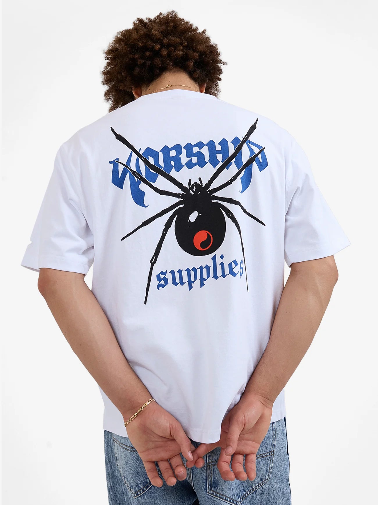 WORSHIP Arachnid Pocket Mens Tee - White