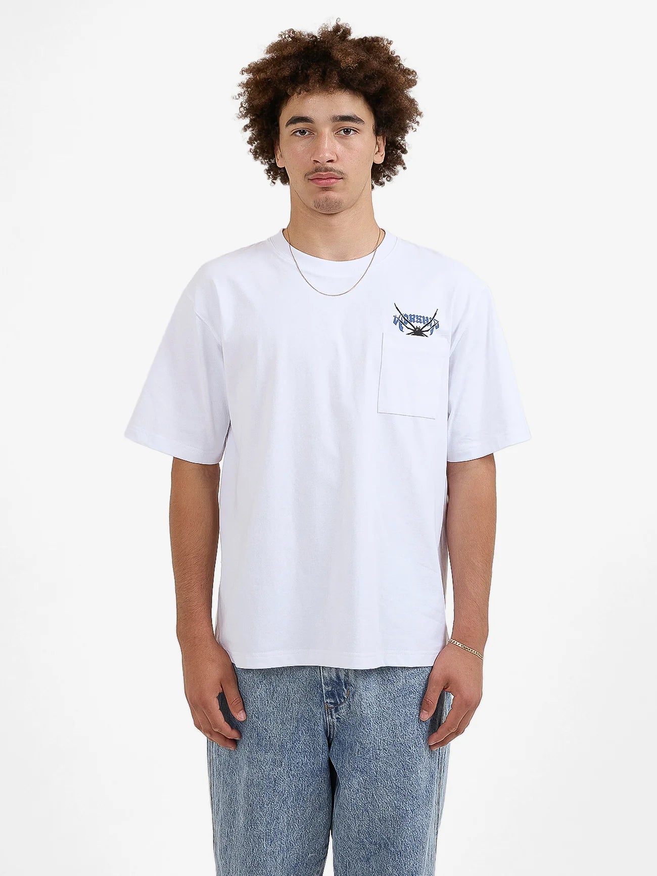 WORSHIP Arachnid Pocket Mens Tee - White