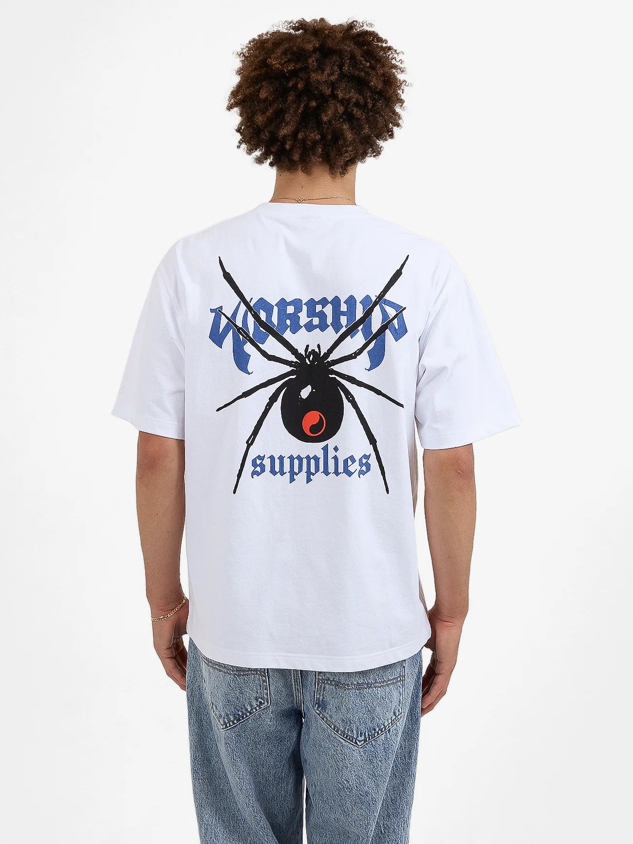 WORSHIP Arachnid Pocket Mens Tee - White