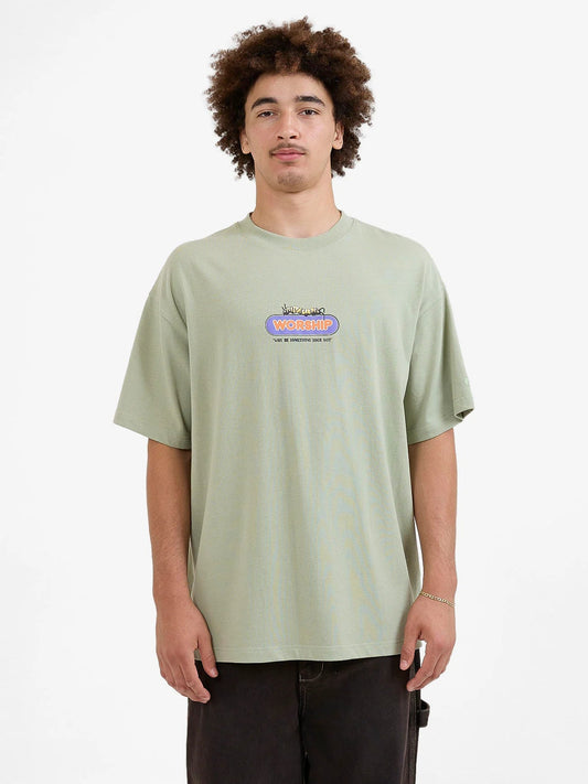 WORSHIP Chrysalis Oversized Mens Tee - Swamp Green