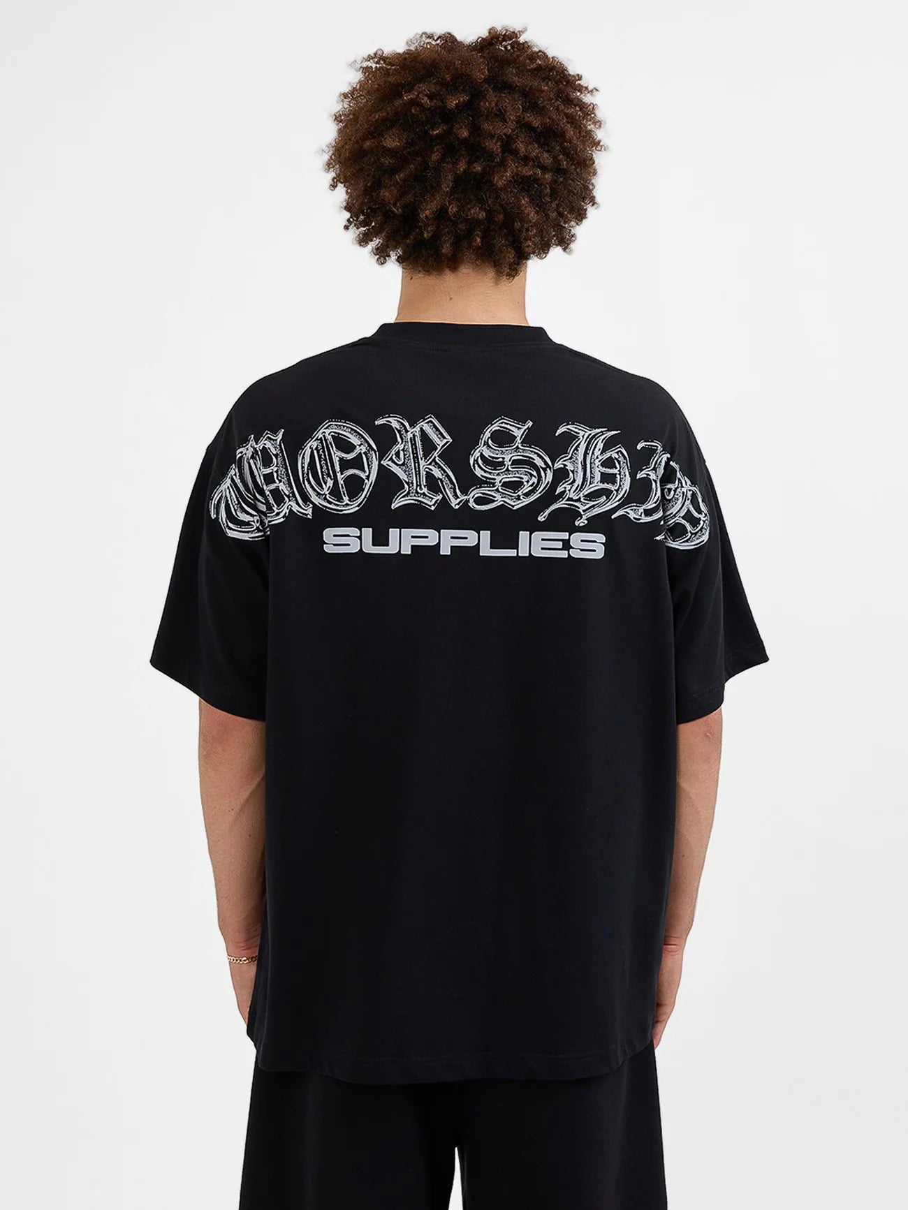 WORSHIP Liquid Oversized Mens Tee - Black