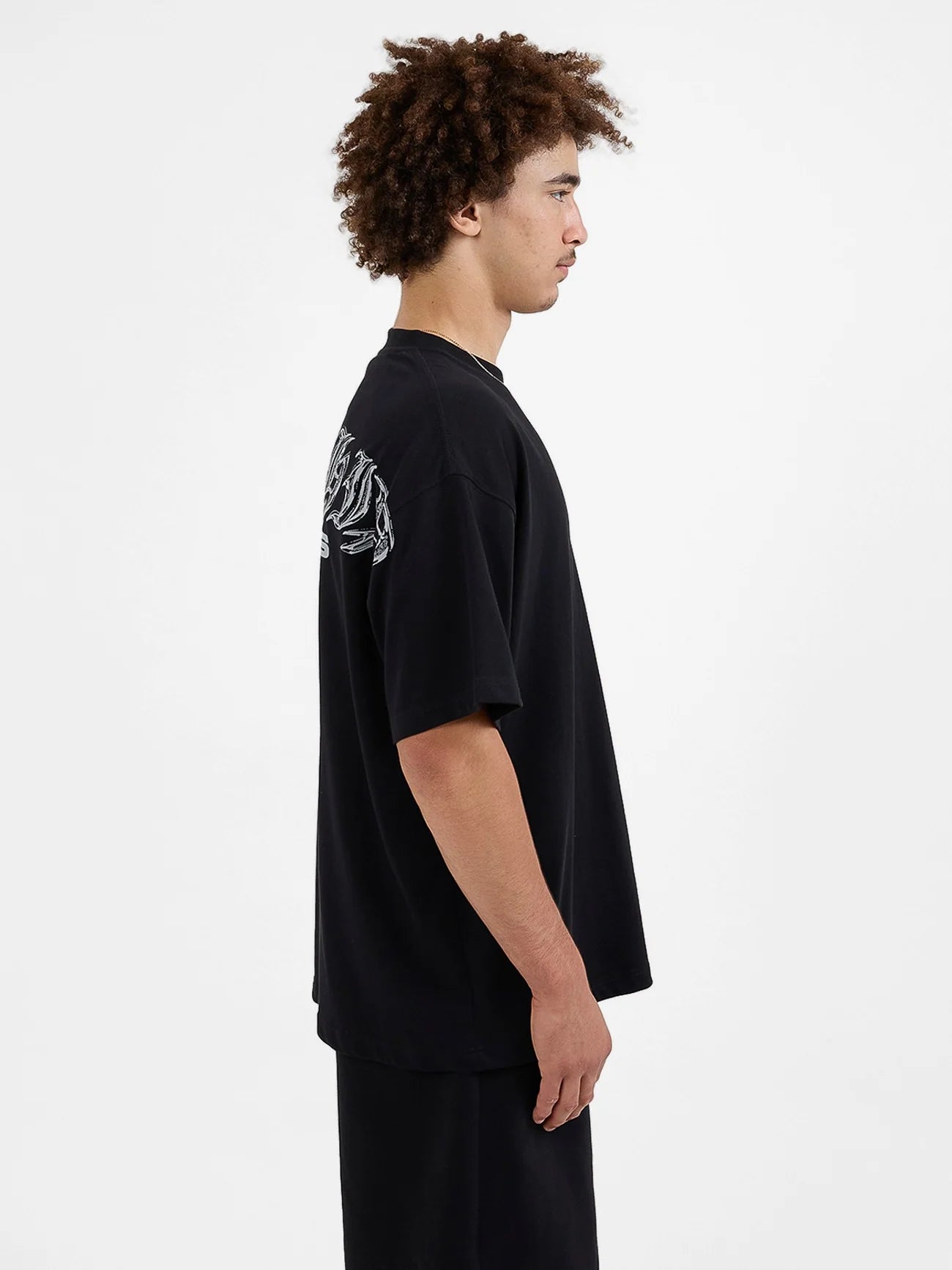 WORSHIP Liquid Oversized Mens Tee - Black