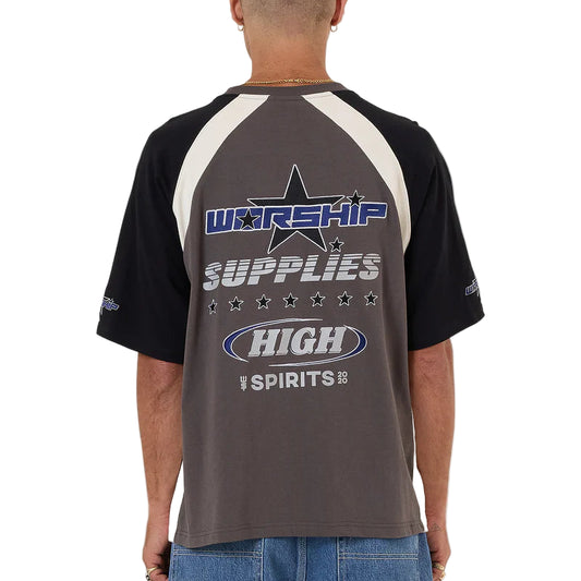 WORSHIP Shooter Oversized Raglan Mens Tee - Zine