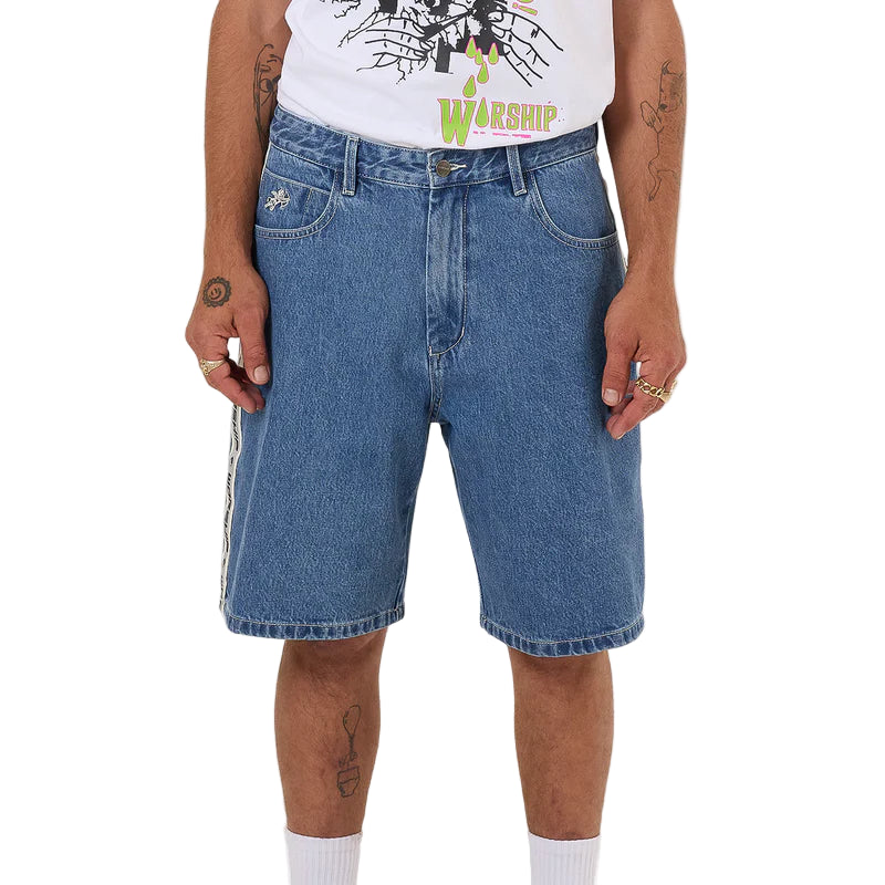 WORSHIP Pacer Big Dawg Mens Jean Short - Sky High Blue