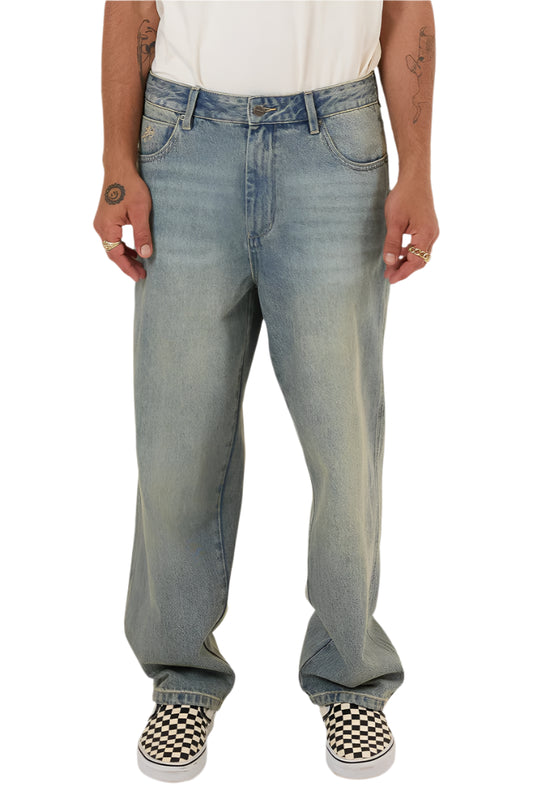 WORSHIP Throws Big Lounger Mens Jean - Garage Grime Blues