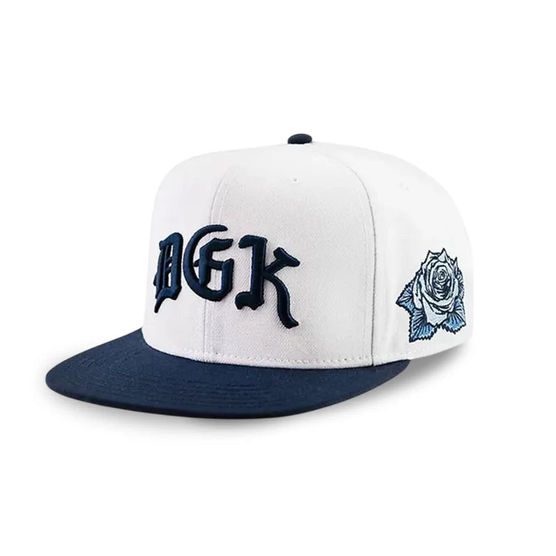DGK Pray Snapback Cap - White/Navy