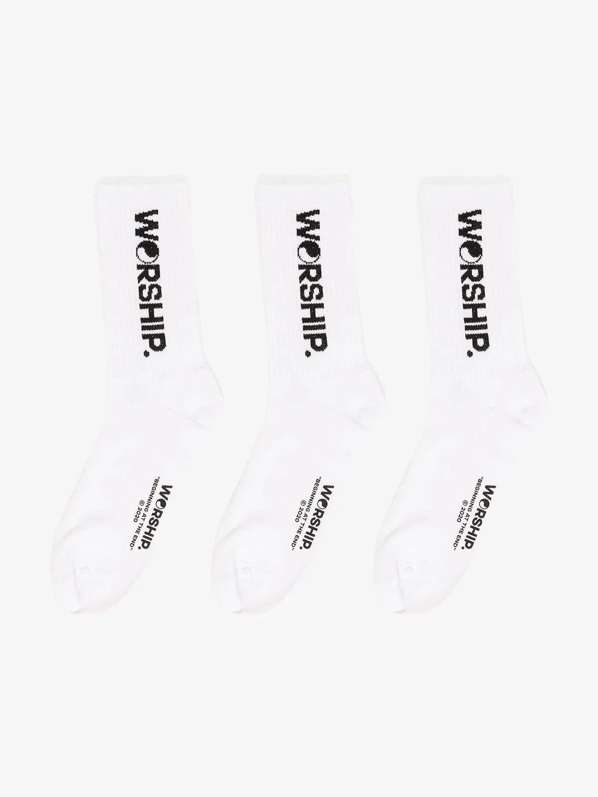 WORSHIP Core 3PK Socks - White