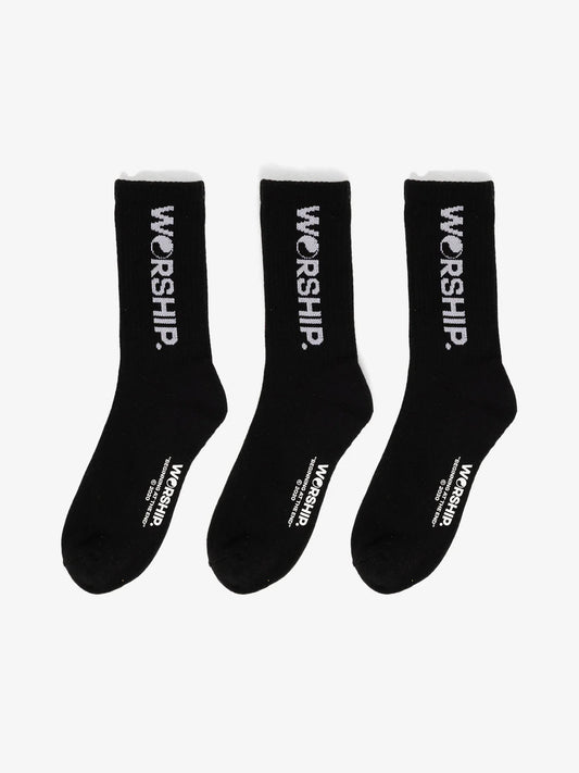 WORSHIP Core 3PK Socks - Black