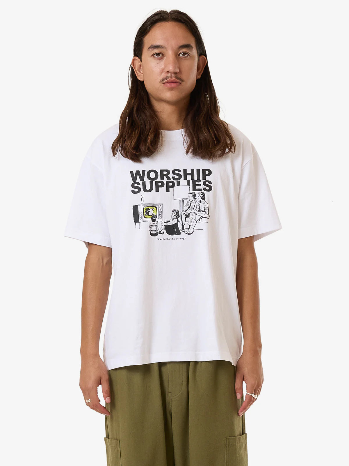 WORSHIP Sedated Mens Tee - White