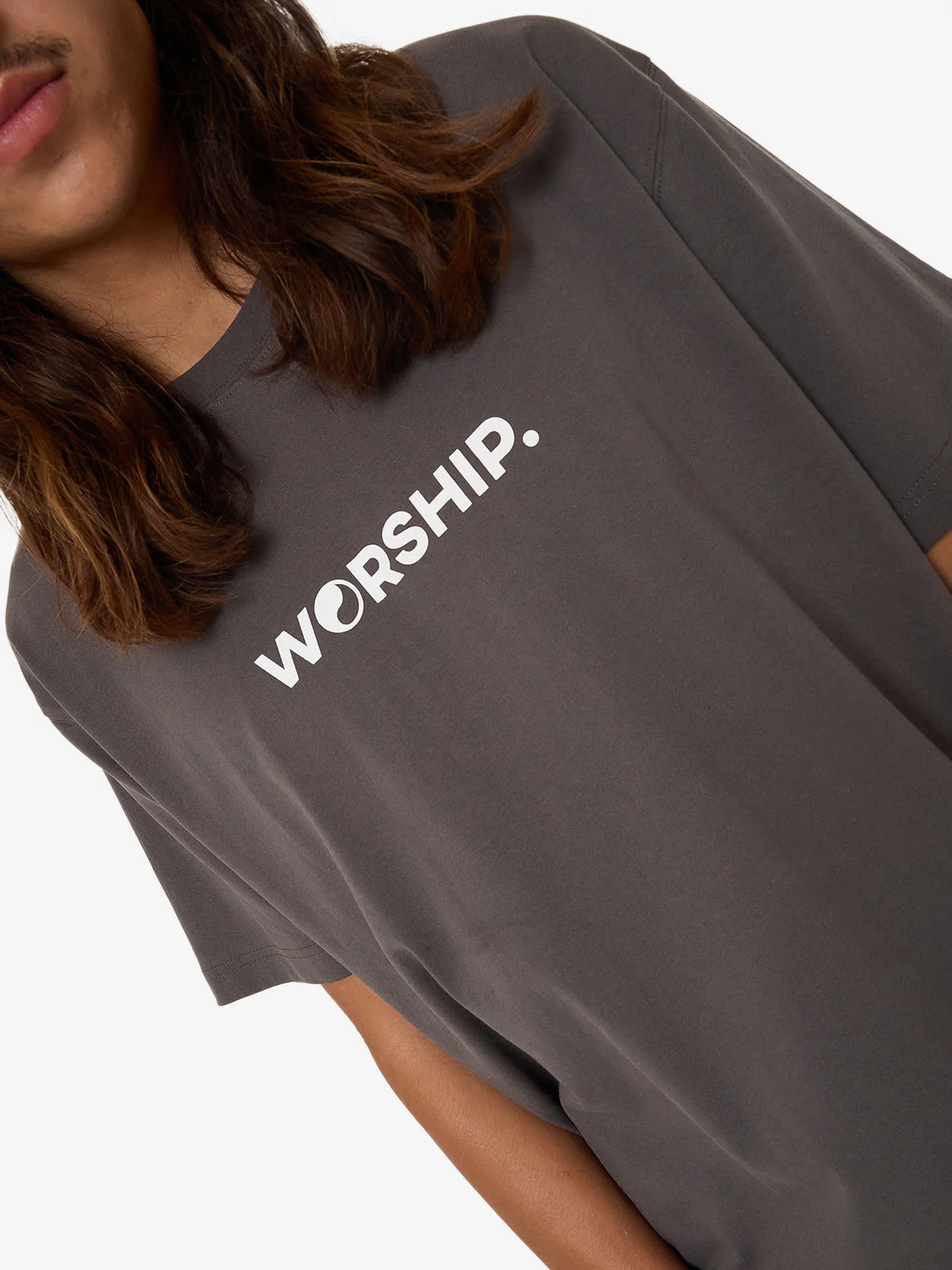 WORSHIP Core Logo Mens Tee - Worn Black