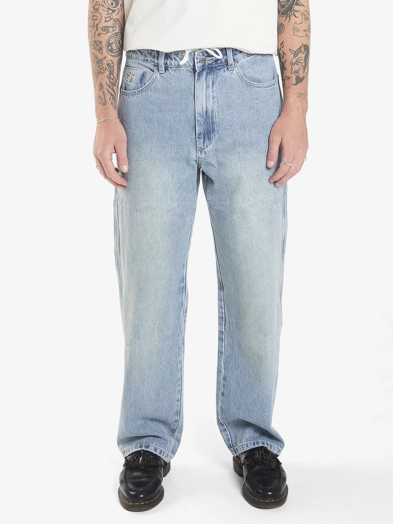 WORSHIP Hold Up Carpenter Mens Jean - Dirty Trade Blue