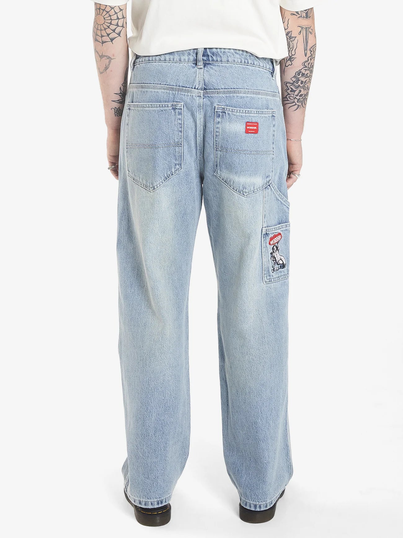 WORSHIP Hold Up Carpenter Mens Jean - Dirty Trade Blue