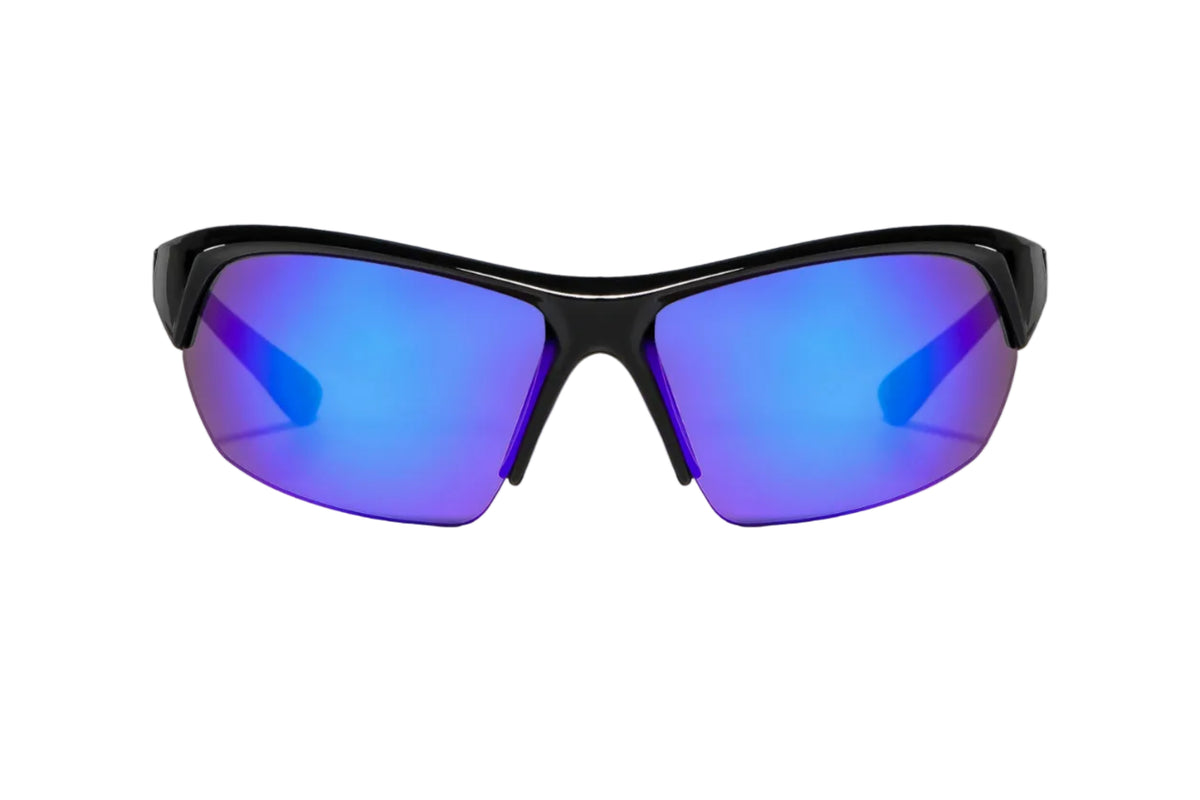 RITUAL VISION Break & Enter Polarised Sunglasses - Polished Black/Blue Reflective