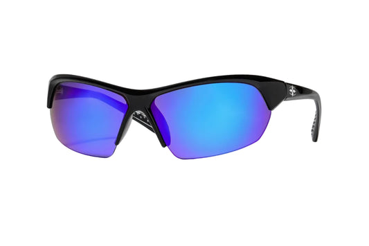 RITUAL VISION Break & Enter Polarised Sunglasses - Polished Black/Blue Reflective