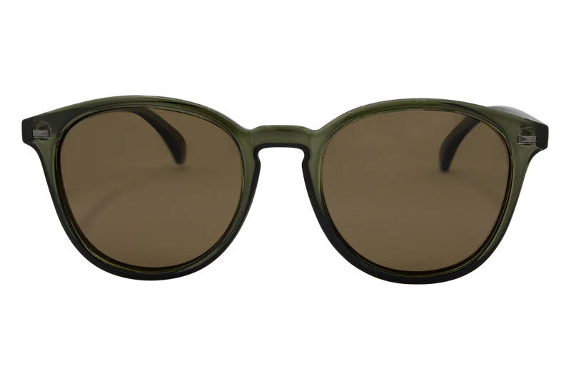 SIN Risky Business Polarised Sunglasses - Crystal Green/Brown