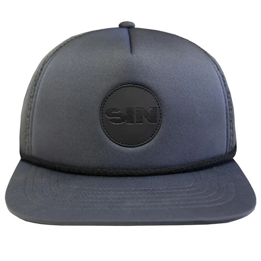 SIN Rubber Badge Snapback Trucker Cap - Grey