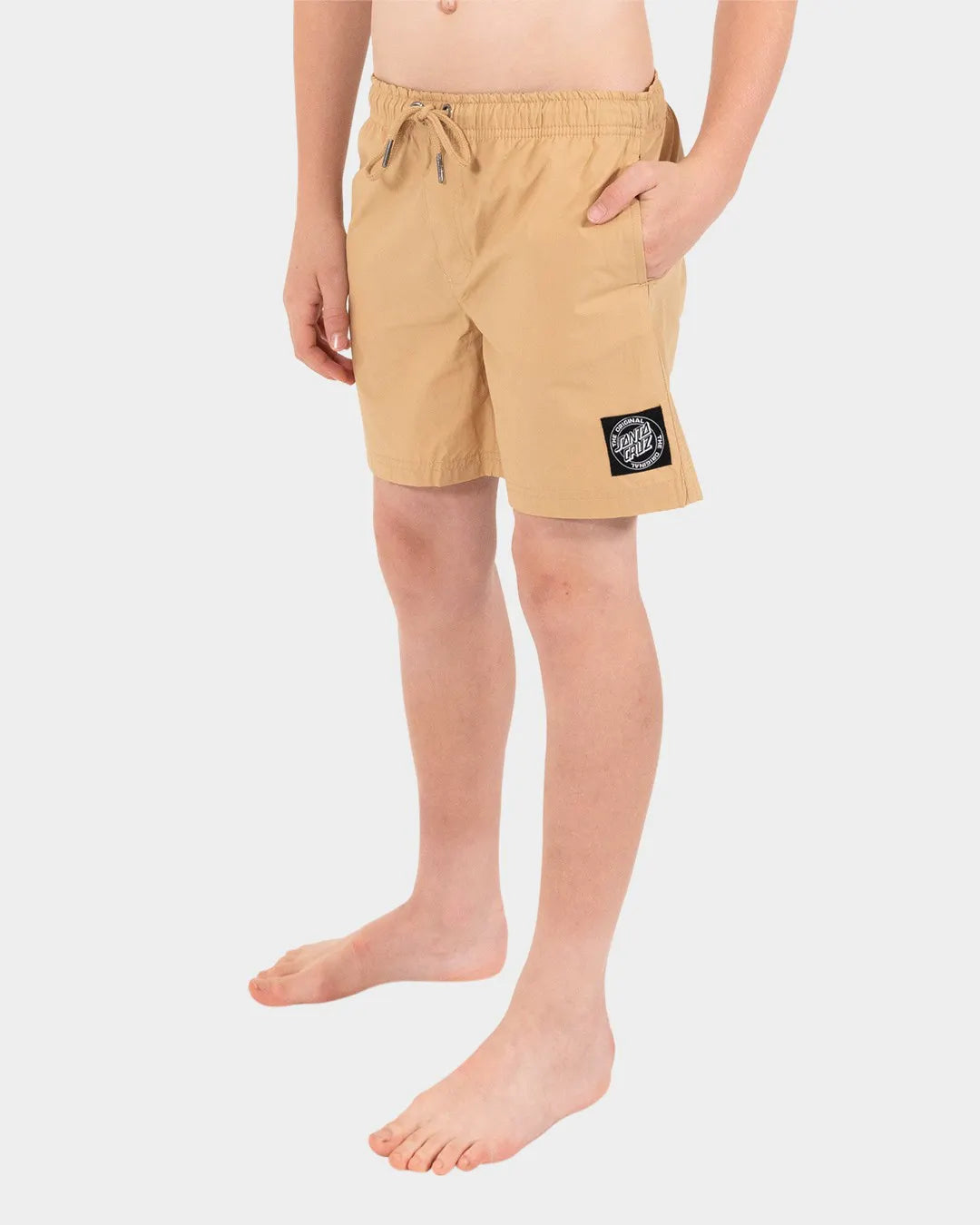 SANTA CRUZ MFG Cruzier Solid Youth Beach Short - Tan