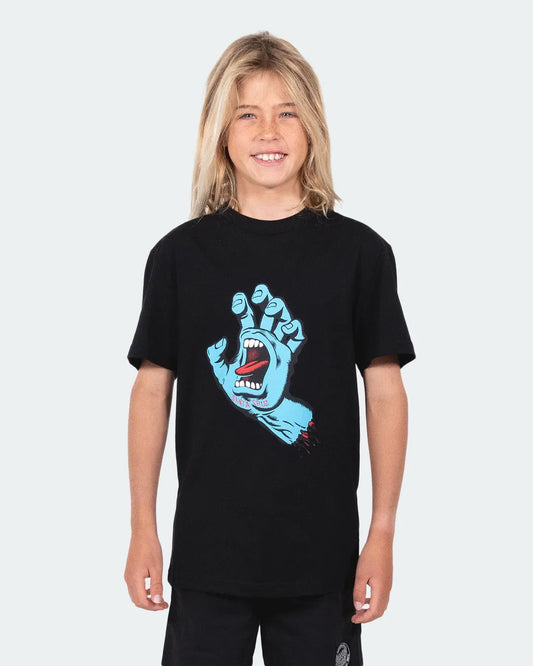 SANTA CRUZ Screaming Hand Front Youth Tee - Black