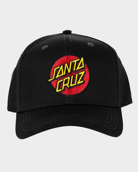 SANTA CRUZ Classic Dot Patch Stretch Fit Youth Cap - Black