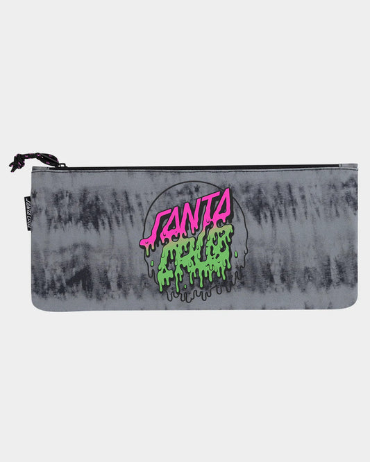 SANTA CRUZ Rad Dot Hollow Pencil Case - Black Tie Dye