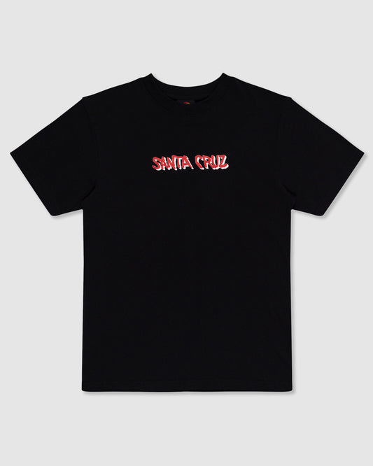 SANTA CRUZ Screaming Wave Front Youth Tee - Black