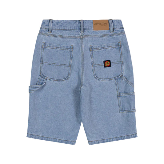 SANTA CRUZ Classic Dot Youth Carpenter Short - Light Washed Indigo