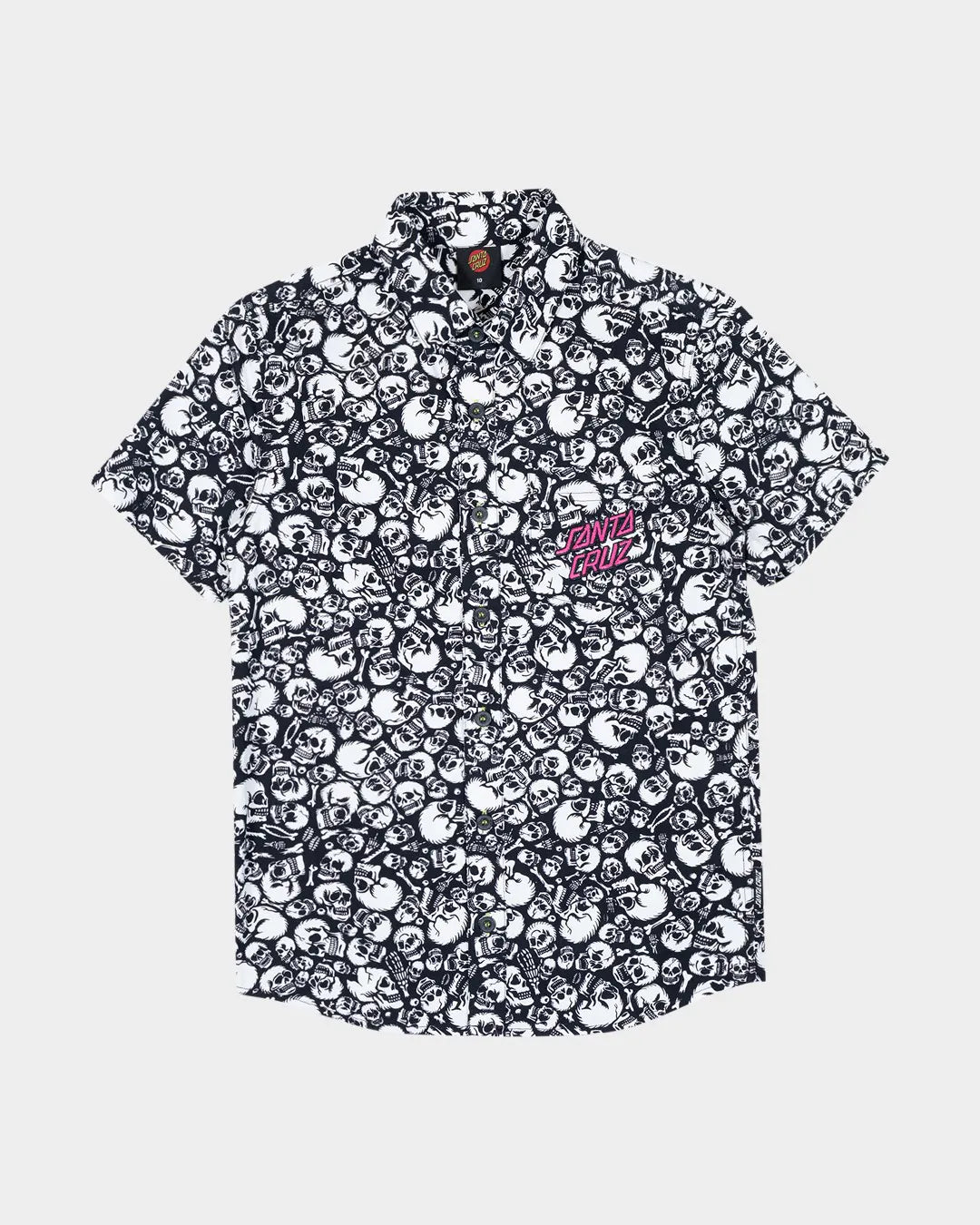 SANTA CRUZ Ossuary All Over Youth S/S Shirt - Black