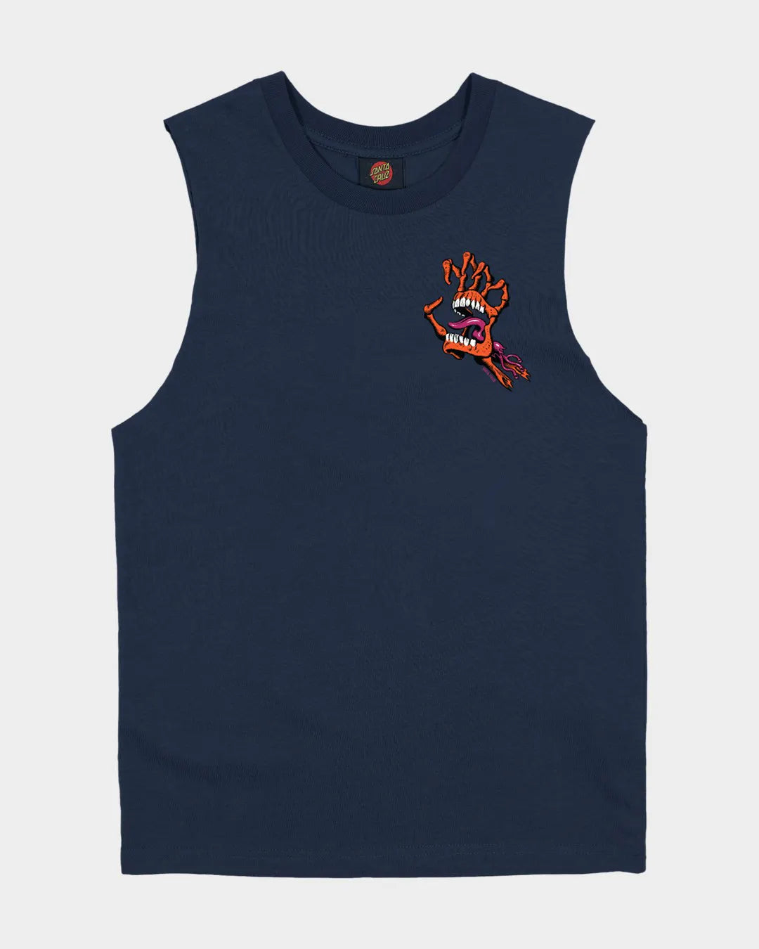 SANTA CRUZ OS Bone Hand Cruz Youth Tank - Navy