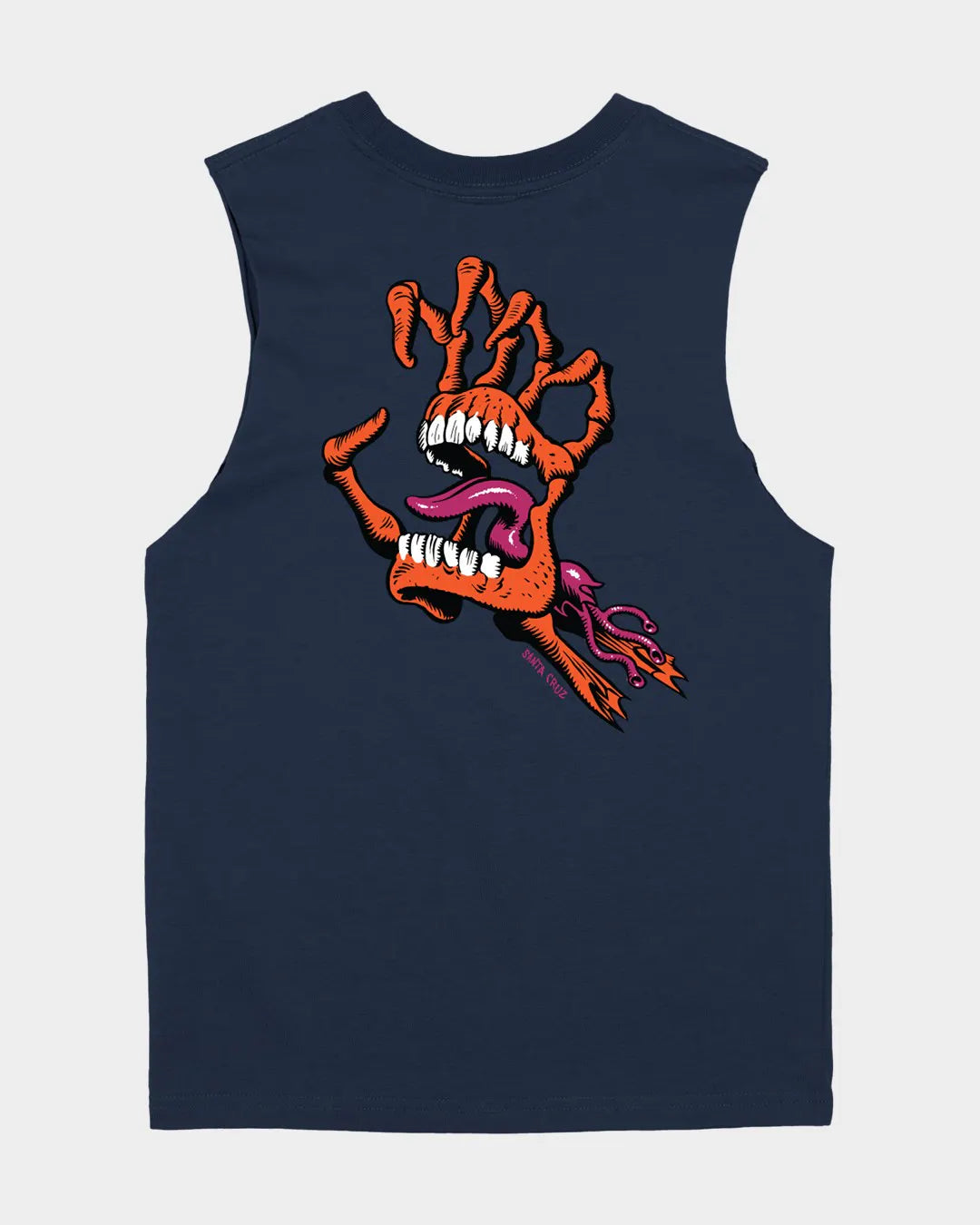 SANTA CRUZ OS Bone Hand Cruz Youth Tank - Navy