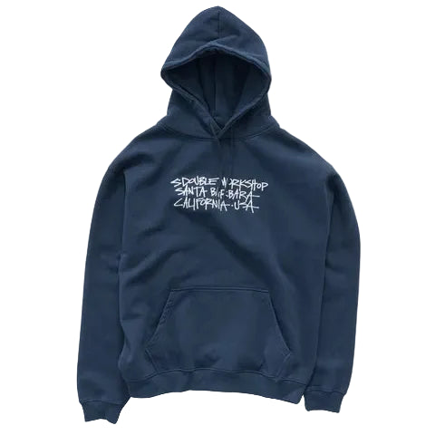 SDOUBLE Address Text Hoodie - Navy