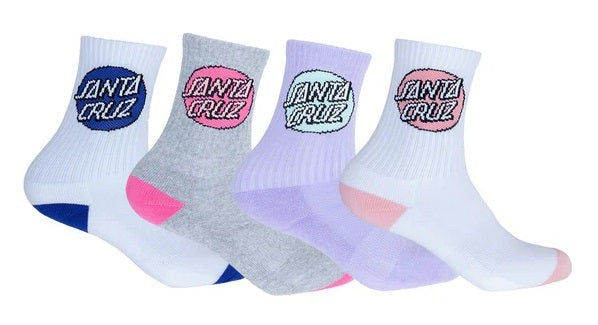 SANTA CRUZ Other Dot Youth 4pk Crew Socks - Multi