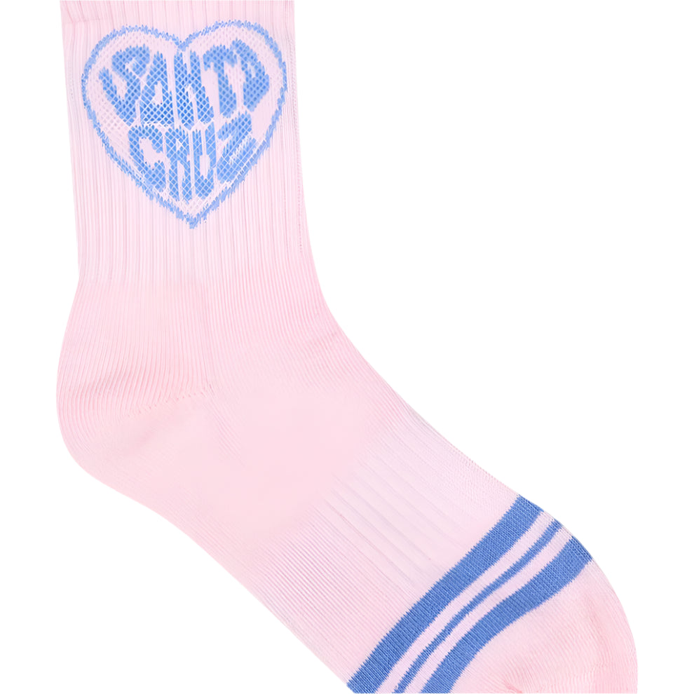 SANTA CRUZ Balloon Heart 2pk Youth Mid Socks - Pink/Black