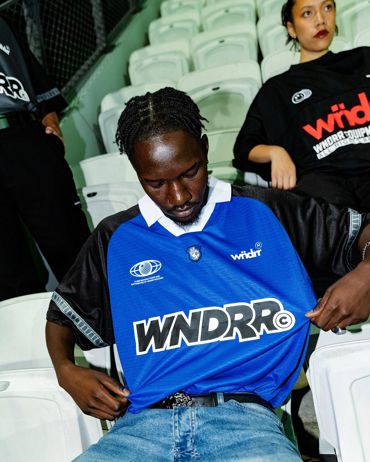 WNDRR Shodo Mens Football Jersey - Blue/Black