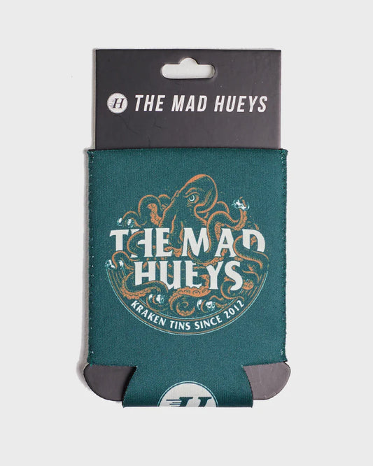 THE MAD HUEYS Kraken Some Tins Stubbie Cooler - Pine Green