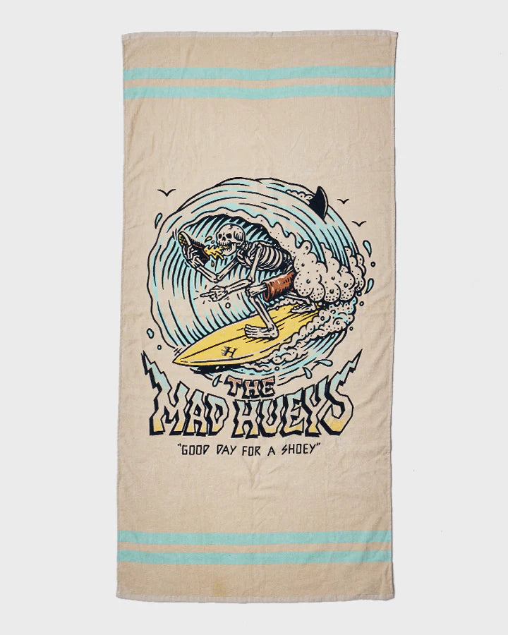 THE MAD HUEYS Surfing Shoey Surf Towel - Cement