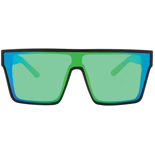 SIN Loose Cannon Polarised Sunglasses - Matte Black/Green Flash - VENUE.