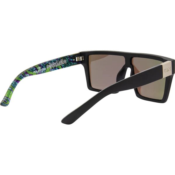 SIN Loose Cannon Polarised Sunglasses - Matte Black/Green Flash - VENUE.