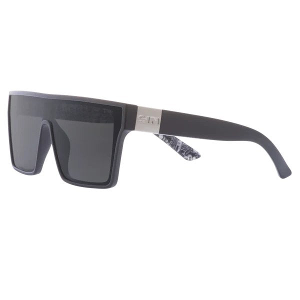 SIN Loose Cannon Polarised Sunglasses - Matt Black/Under The Bed Print/Smoke - VENUE.