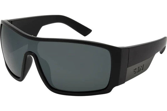 SIN BLAZE Classic Polarised Sunglasses - Black/Smoke - VENUE.