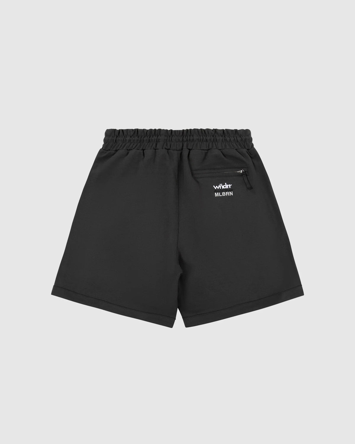 WNDRR Represent Mens Elastic Waist Tech Track Short - Faded Black