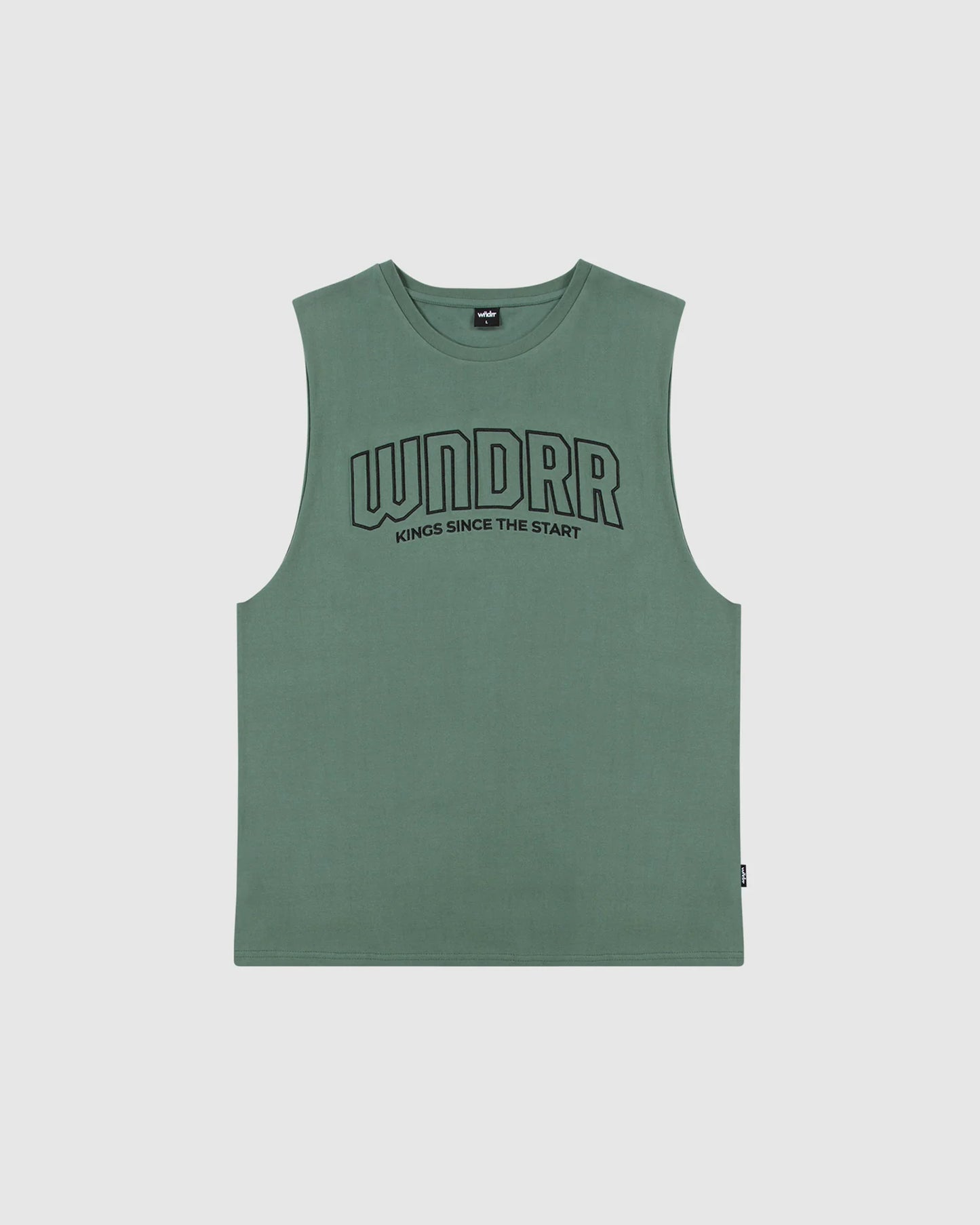 WNDRR Feud Muscle Mens Tank - Dark Green