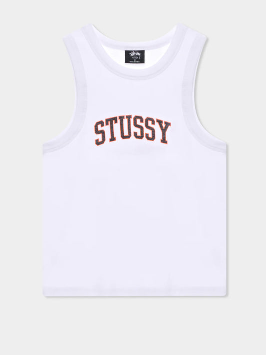 STUSSY Rib Womens Tank - White